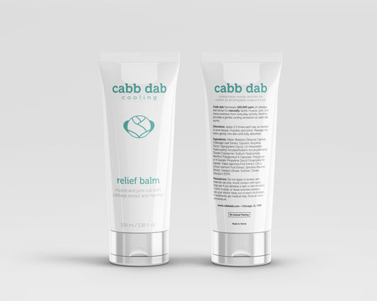 cabb dab cooling relief balm with real cabbage leaf extract and menthol (one tube)