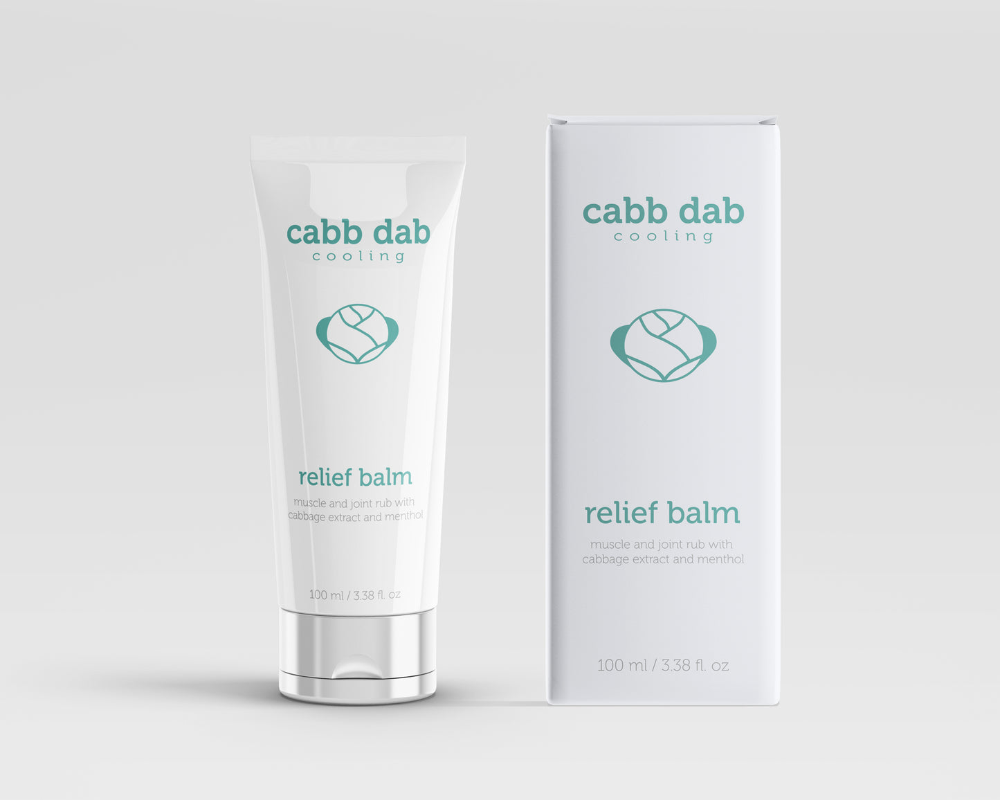 cabb dab cooling relief balm with real cabbage leaf extract and menthol (one tube)