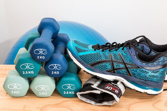 Image by Steve Buissinne from Pixabay--dumbells and gym shoes