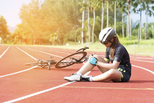 Image by u_if8o5n0ioo from Pixabay: girl injured falling off bicycle